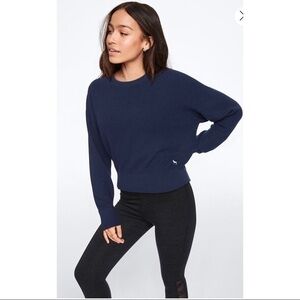 PINK VICTORIA SECRET SLOUCHY CREWNECK SWEATER TOP LARGE